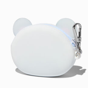 Porte-cl&eacute;s porte-monnaie en silicone panda,