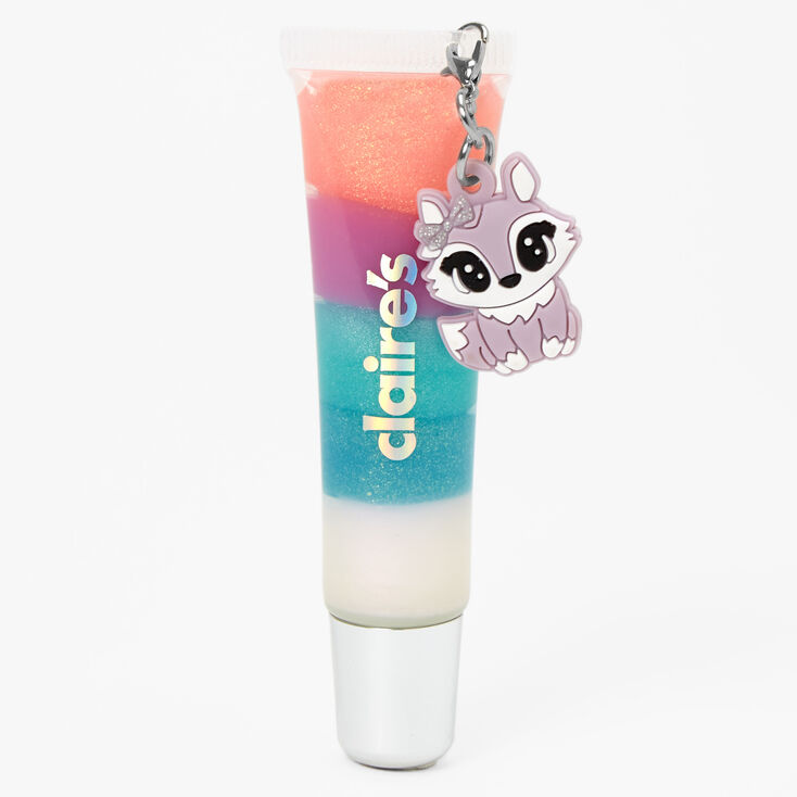 Tube de gloss avec breloque renard - Arc-en-ciel,