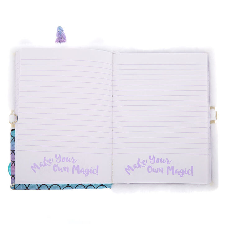 Magical Mia the MerCat Lock Soft Notebook - White,