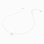 Collier &agrave; pendentif symbole du zodiaque strass couleur argent&eacute;e - Balance,