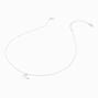 Collier &agrave; pendentif symbole du zodiaque strass couleur argent&eacute;e - Balance,