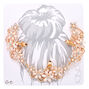 Bijoux de cheveux couleur dor&eacute; rose et fleurs en strass,