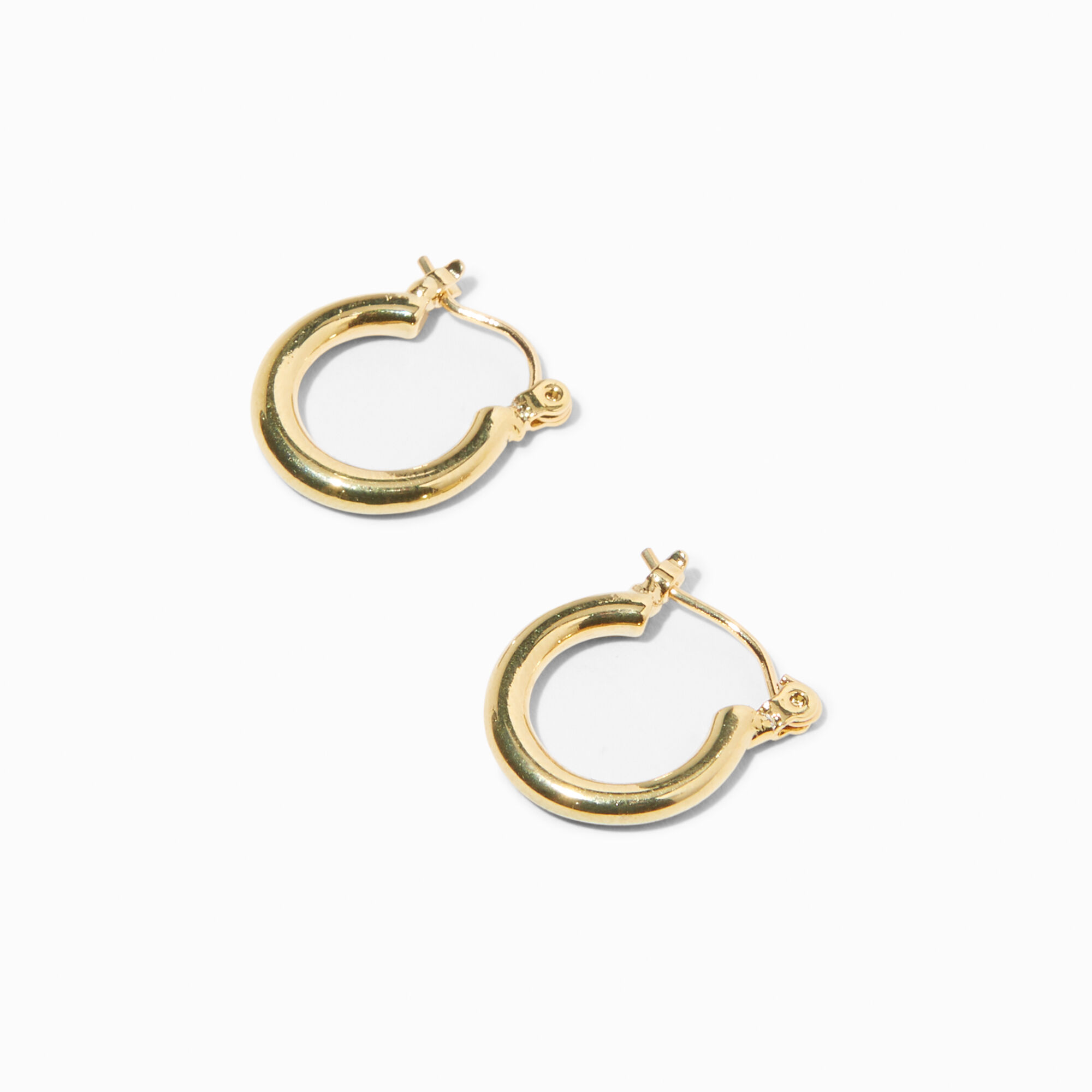 View Claires 18K Plated 16MM Hoop Earrings Gold information