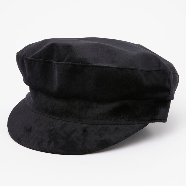 Velvet Captain Hat - Black,