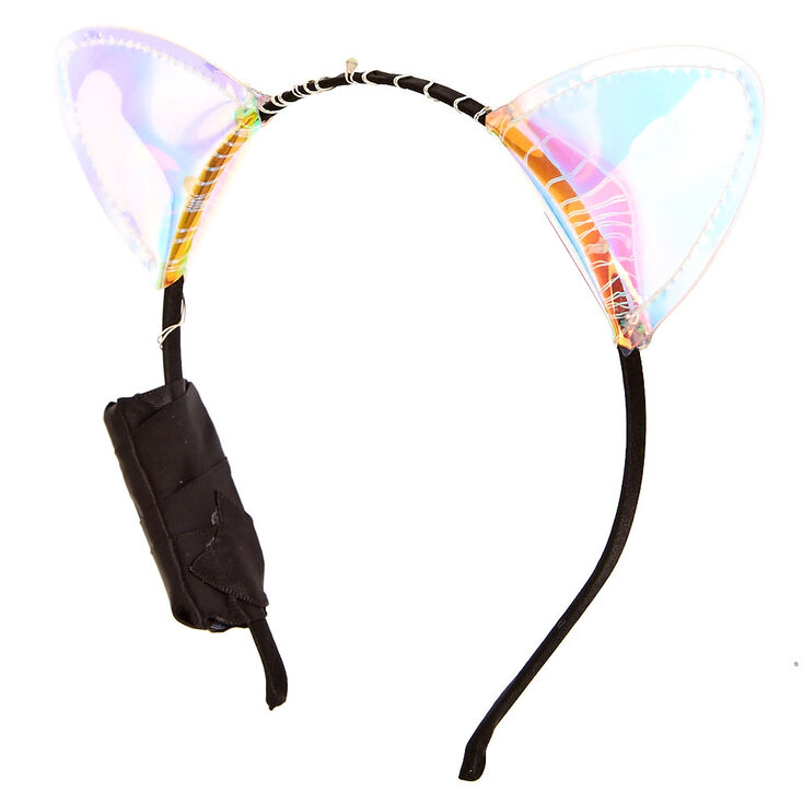 Light Up Holographic Cat Ears Claire S Us