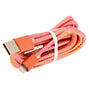 Metallic Snakeskin Textured USB Lightning Charging Cable - Orange,