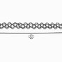 Black Tattoo &amp; Cow Print Heart Choker Necklaces - 2 Pack,