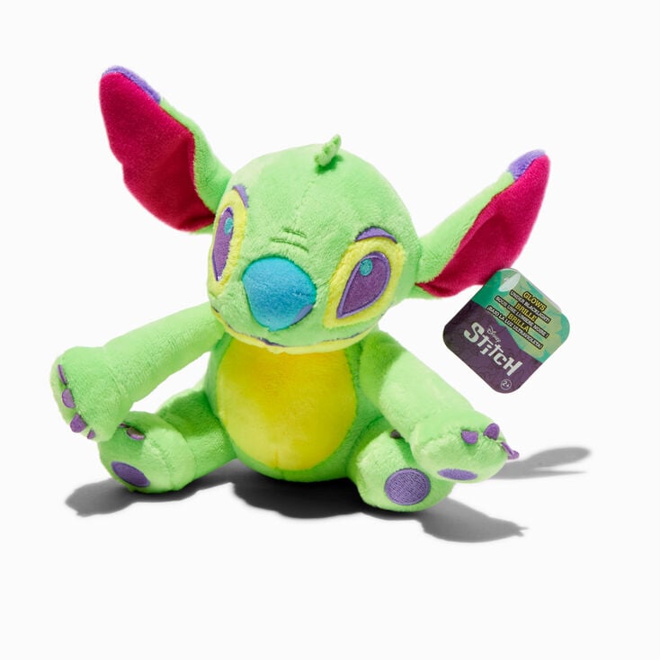 Disney Stitch 6&#39;&#39; Green Blacklight Plush Toy,