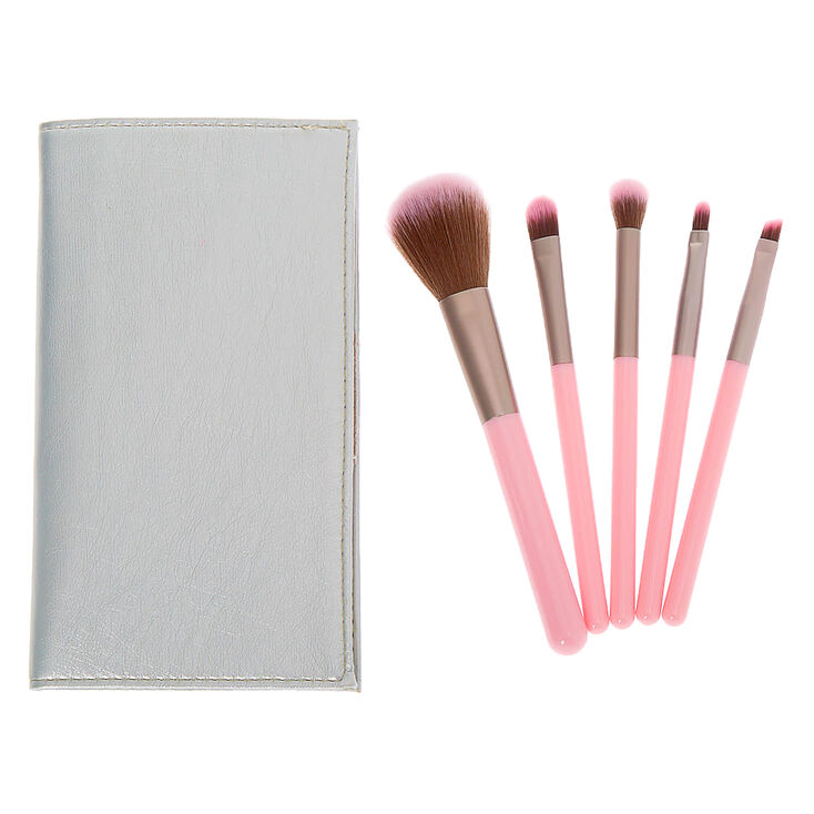 Claire's Pinceaux à maquillage bubble gum - Rose, lot de 5