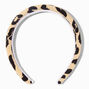 Tan Animal Print Puffy Headband,