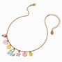Claire&#39;s Club Checkered Heart Charm Necklace,
