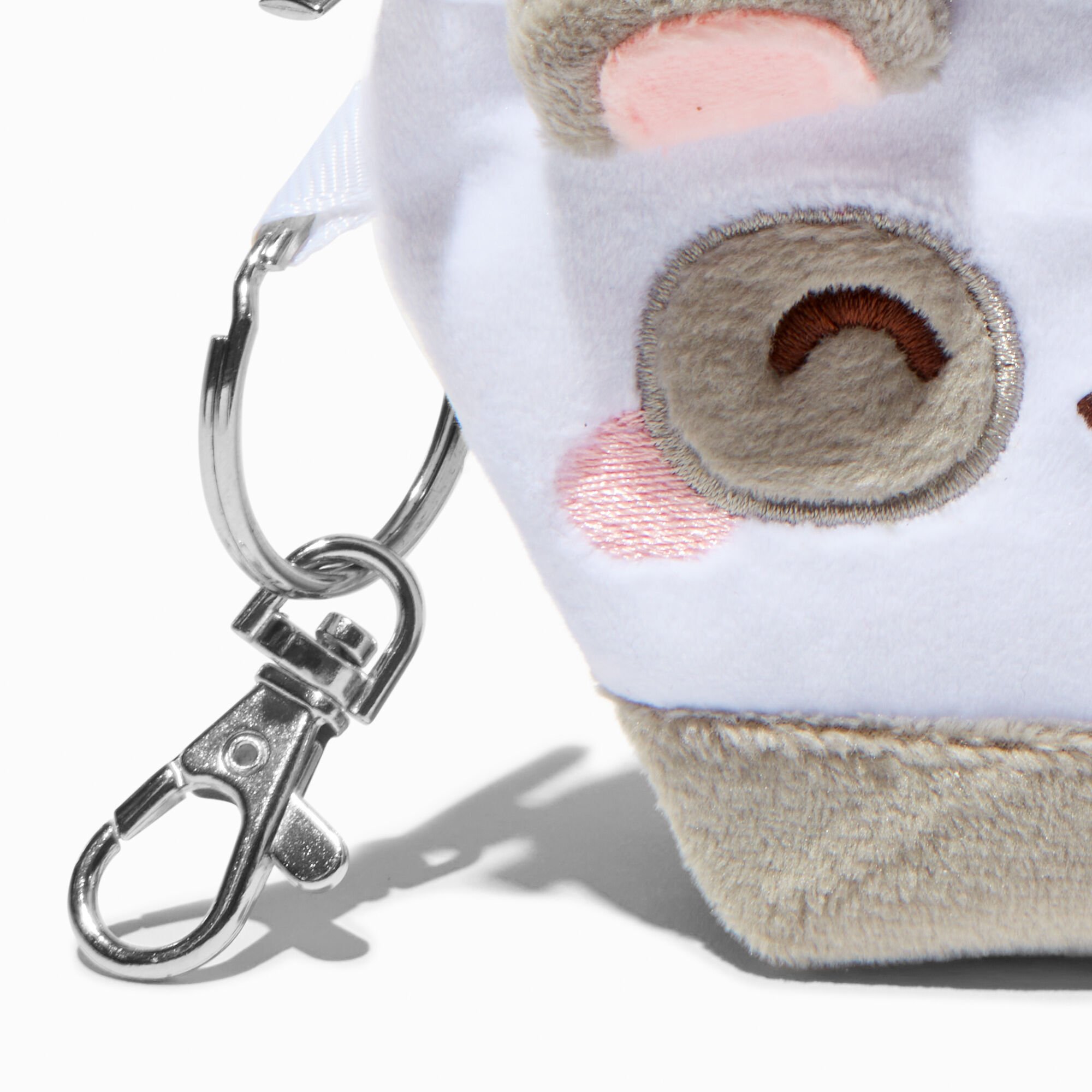 Porte-clés mini sac cabas panda,