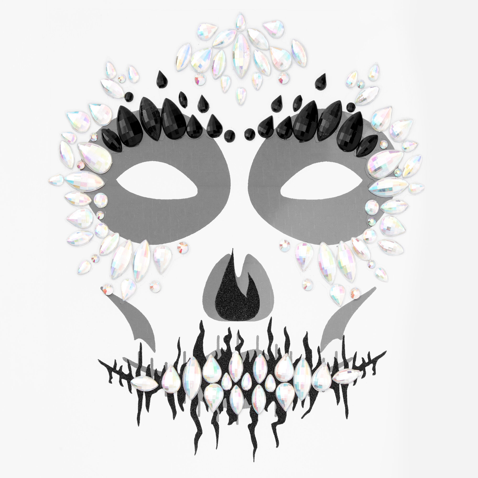 Glitter Skeleton Face Gems