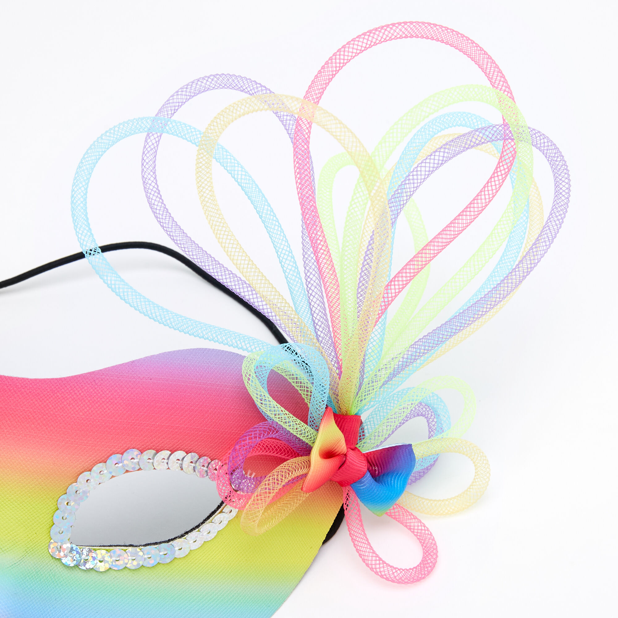 Rainbow Ombre Masquerade Mask,