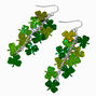 St. Patrick&#39;s Day Foil Shamrock Drop Earrings,