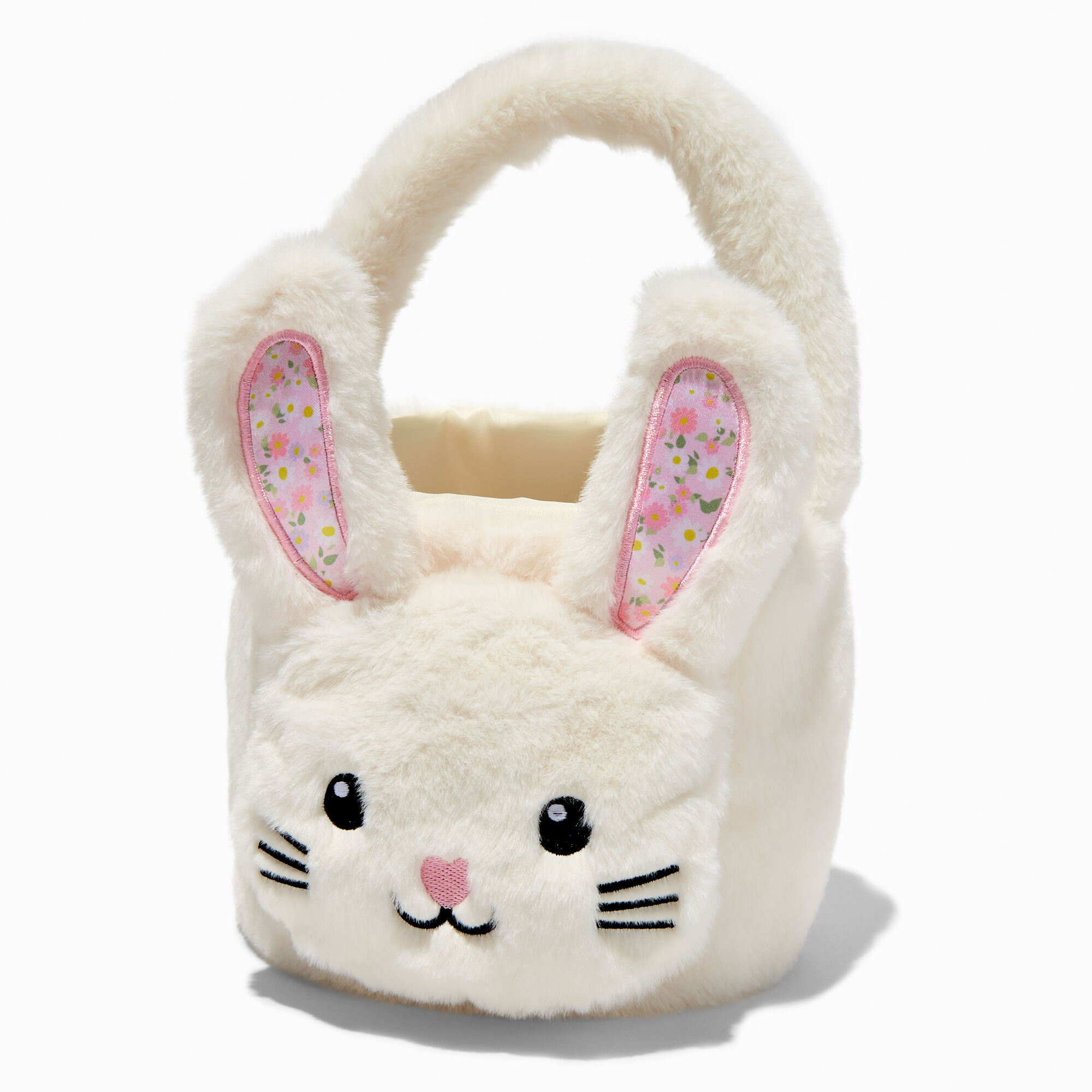White Easter Bunny Basket Tote Bag,