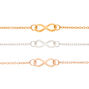 Mixed Metal Infinity Choker Necklaces - 3 Pack,