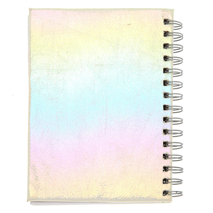Iridescent Unicorn Notebook - White,