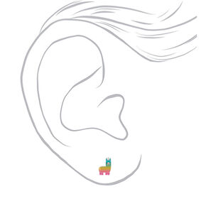 Rainbow Llamacorn Stud Earrings,