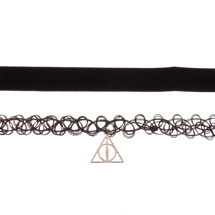 Ras-de-cou en imitation velours Reliques de la Mort Harry Potter&trade; - Noir,