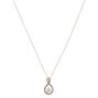 Silver Infinity Pearl Pendant Necklace,