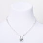 Silver Lock Pendant Chain Necklace,