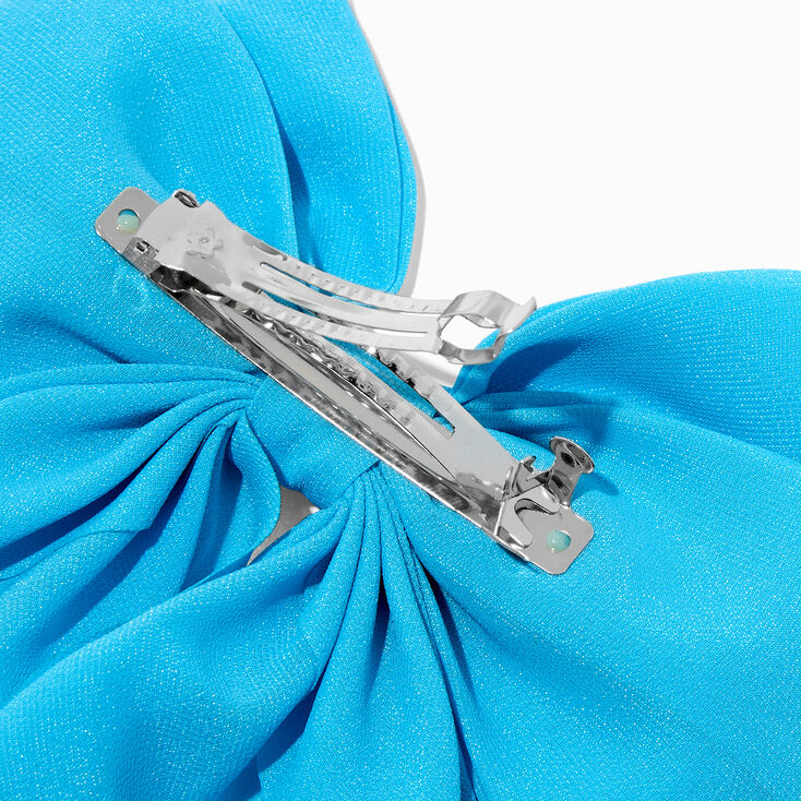 Blue Long Tail Hair Bow Clip,