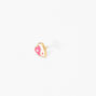 Gold 16G Pink Yin Yang Heart Tragus Earring,