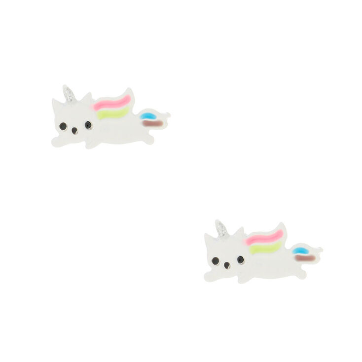 Cat Unicorn Stud Earrings Claire S Us