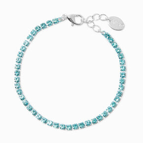 Aqua Rhinestone Cup Chain Bracelet,