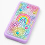 Purple Rainbow Bling Cell Phone Makeup Set,