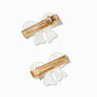 Cream Acrylic Hair Bow Clips - 2 Pack,