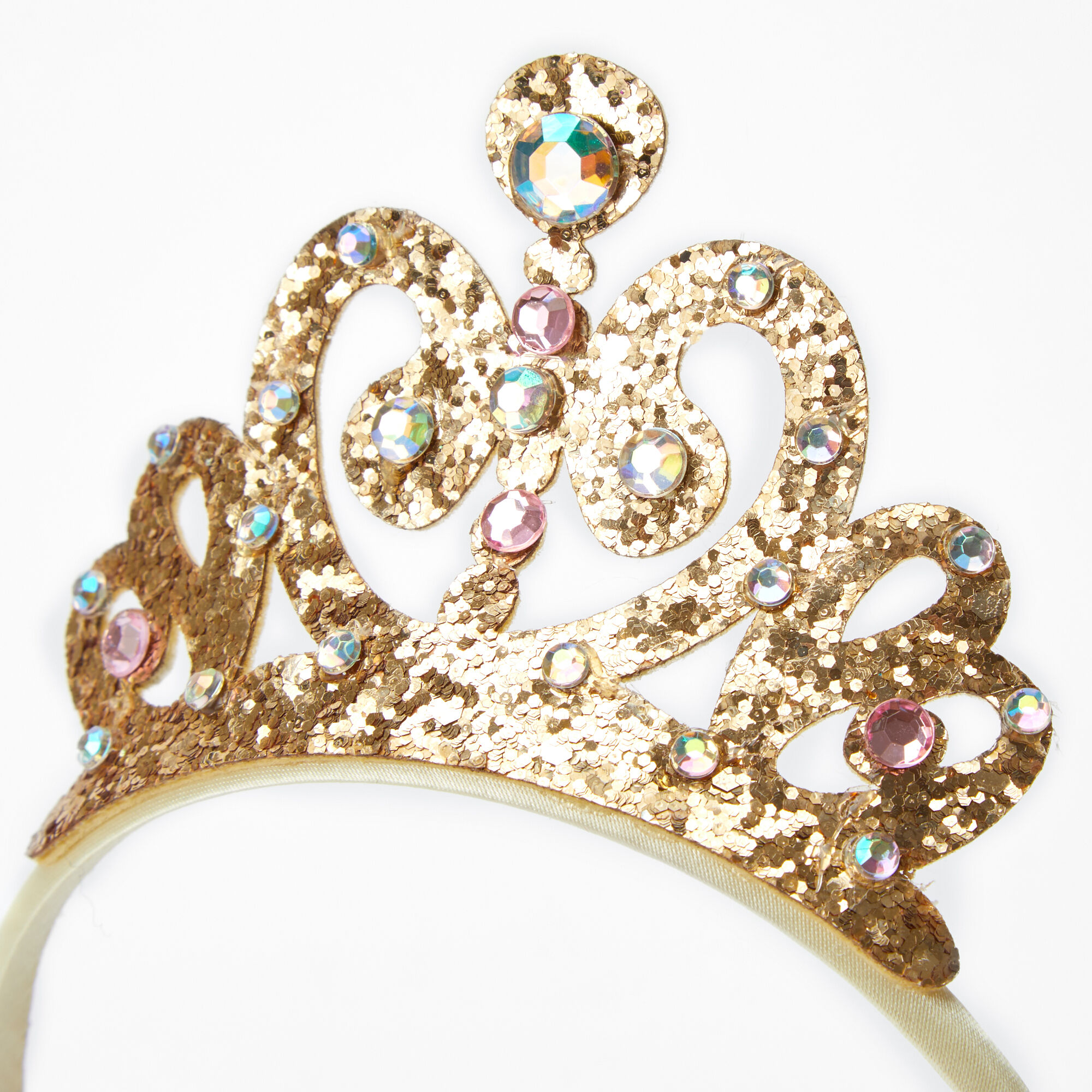 Claire's Club Tiara Headband - Gold,