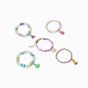Bracelets &eacute;lastiques perl&eacute;s Disney Princess - Lot de 5,