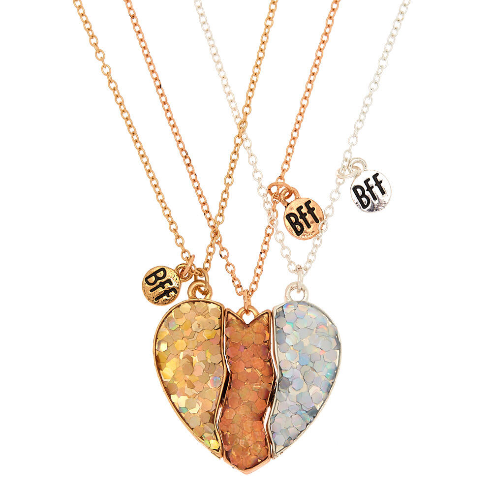 Three best friend necklaces top