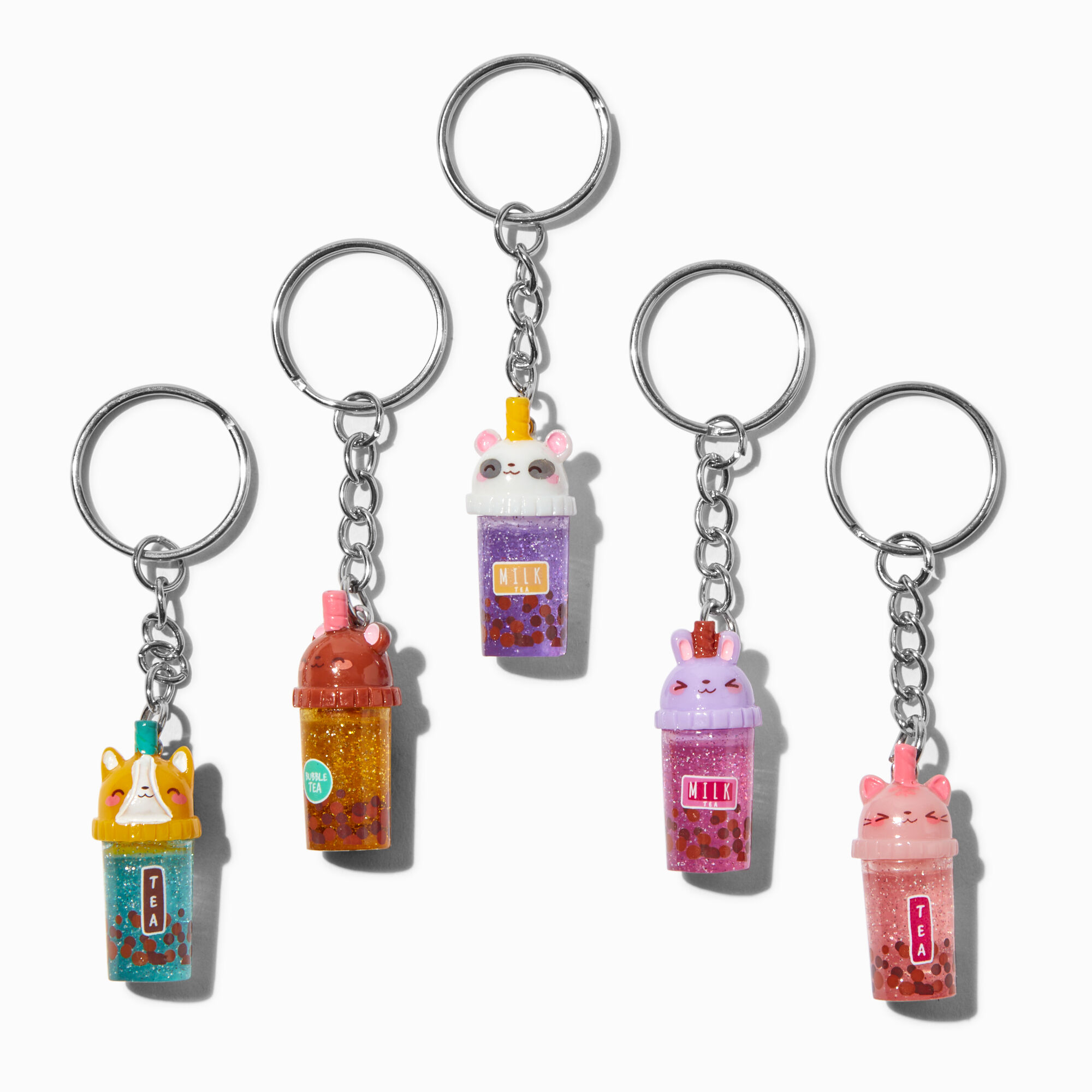 View Claires Critter Boba Best Friends Keyrings 5 Pack Silver information