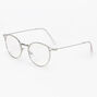Solar Blue Light Reducing Round Clear Lens Frames - Silver,