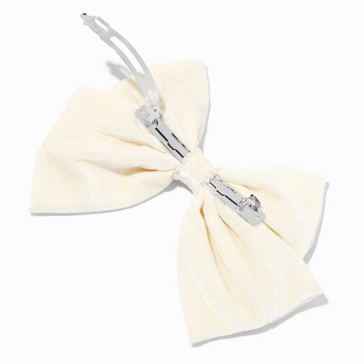 Pearl Detail Bow Hair Clip Ivory – Clothe Boutique