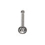 20G Silver-tone Stainless Steel Crystal Nose Stud,