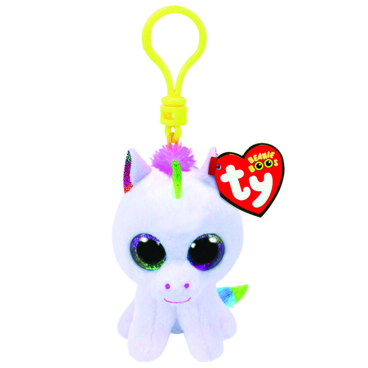 Ty&reg; Beanie Boo Pixy the Unicorn Keyring Clip,