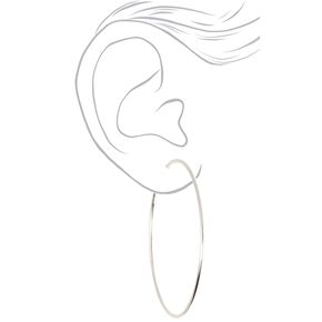Silver-tone 70MM Hoop Earrings,