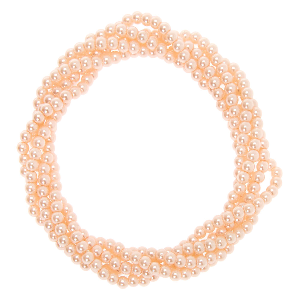 Pearl Twist Stretch Bracelet - Blush Pink,