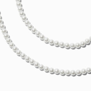 Classic 3mm White Pearl 60&quot; Long Necklace,