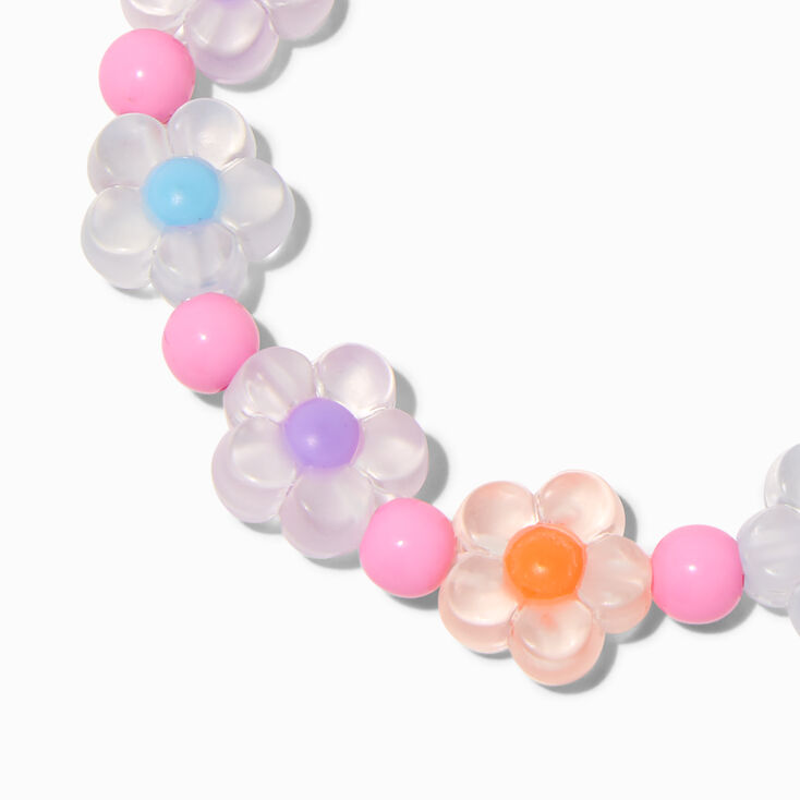 Claire&#39;s Club Pastel Flower Stretch Bracelet,