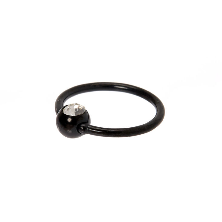 Claire's Faux piercing cartilage pierre 20 g couleur titané et couleur hématite