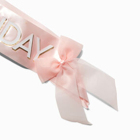 &quot;Happy Birthday&quot; Pink Bow Sash,