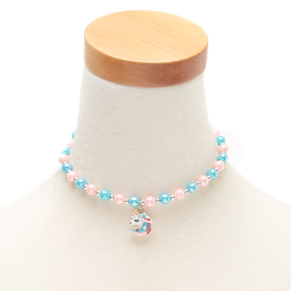 Claire's Club Unicorn Beaded Necklace,