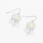 Silver-tone 0.5&#39;&#39; Glow In The Dark Cloud Drop Earrings,