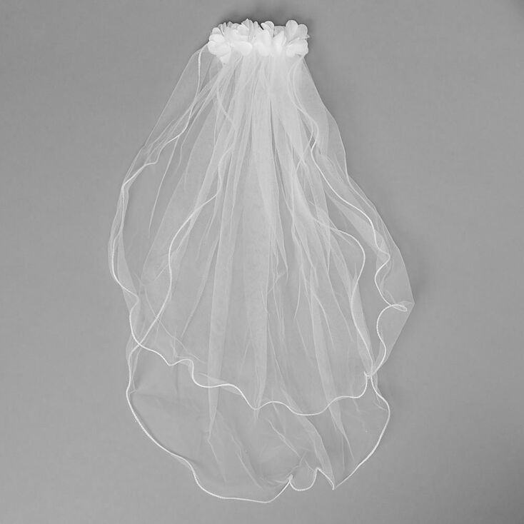 Claire's Peigne floral dentelle Claire's Club - Blanc