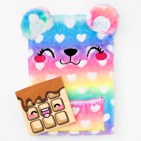 Polka Dot Heart Bear Plush Sketchbook Set - 2 Pack,